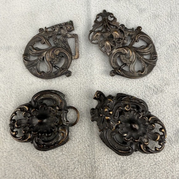 Estate Accessories - Vintage Art Nouveau  Buckle Set of 2